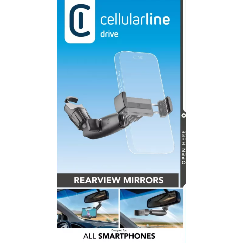 Držiak do auta Cellularline Spin Mirror čierny pasívny držiak