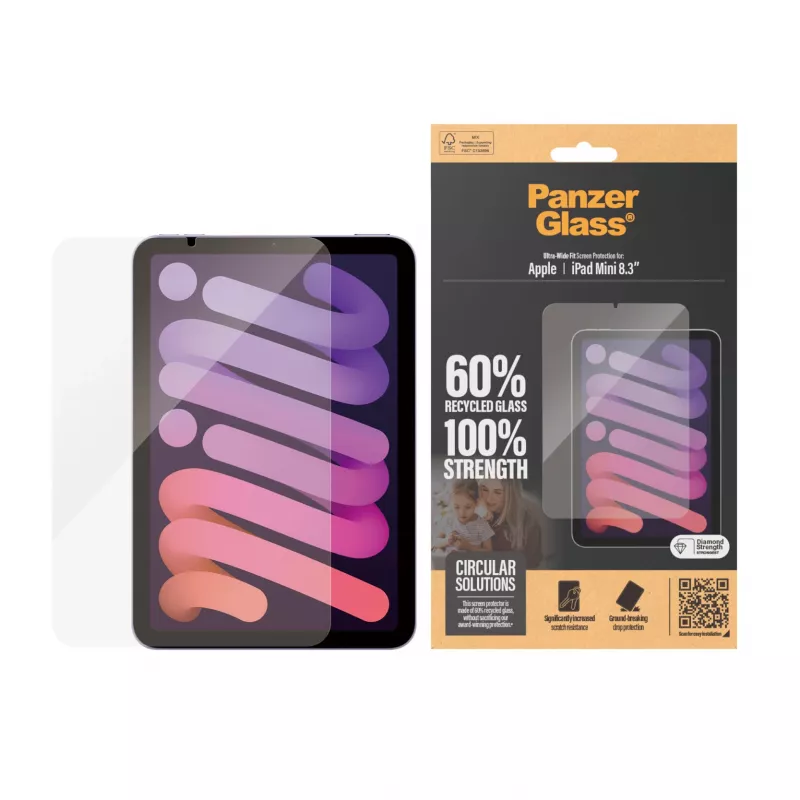 PanzerGlass® ochrana displeja pre iPad Mini 8.3'' (2021, 2024) | Ultra-Wide Fit