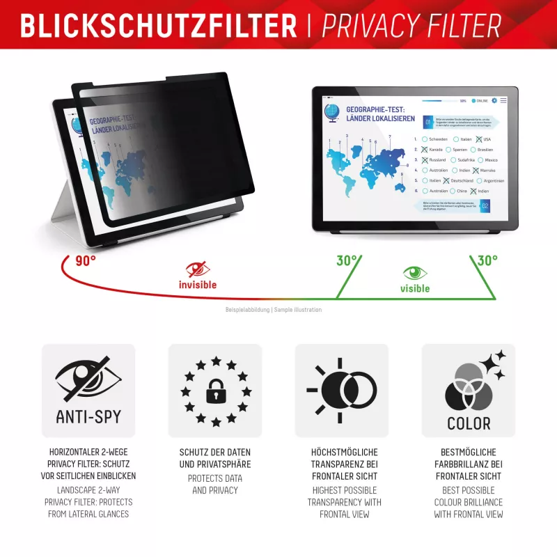 Displex TABLET PRIVACY SAFE odnímateľný obojsmerný filter proti videniu pre iPad Pro 11'' (2025/2024)