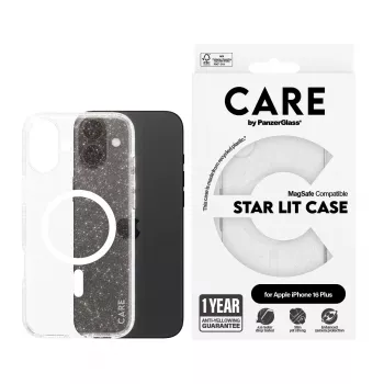 PanzerGlass CARE™ by ® Urban Combat puzdro Star Lit s bielym MagSafe iPhone 16 Plus