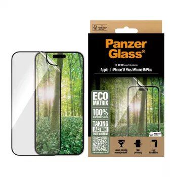 PanzerGlass ® ECO MATRIX ochrana displeja iPhone 16 Plus | 15 Plus | Ultra-Wide Fit