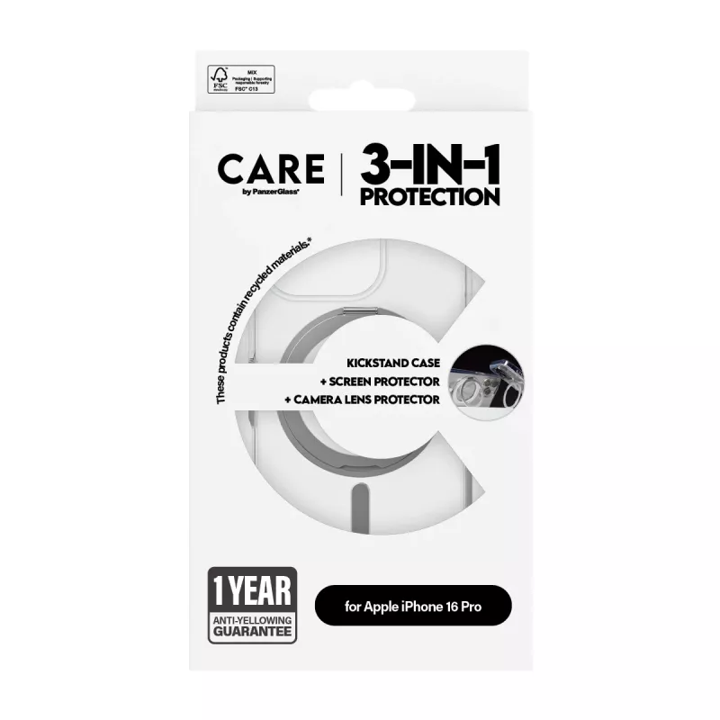 PanzerGlass CARE by ® Feature 3-in-1 Ceramic balík iPhone 16 Pro