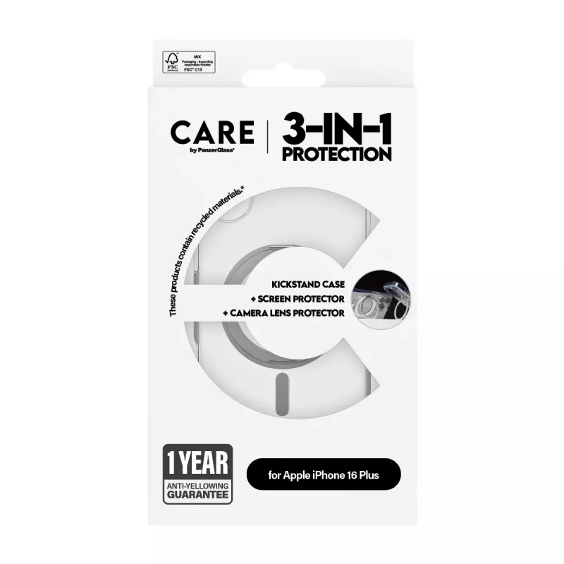 PanzerGlass CARE by ® Feature 3-in-1 keramický balík iPhone 16 Plus