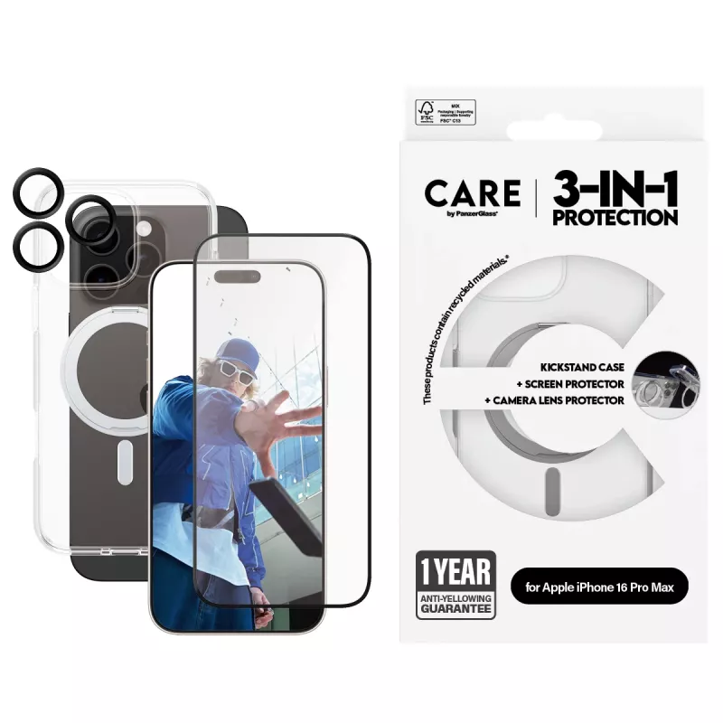 PanzerGlass CARE by ® Feature 3-in-1 keramický balík iPhone 16 Pro Max