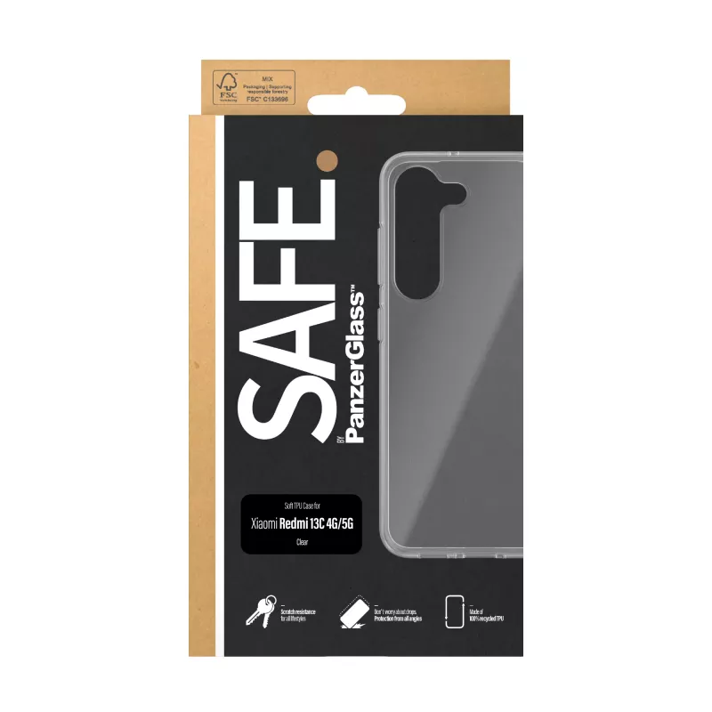 PanzerGlass SAFE. By ® TPU puzdro transparentné pre Xiaomi Redmi 13C