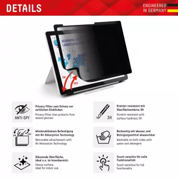 Displex TABLET PRIVACY SAFE odnímateľný obojsmerný filter proti videniu pre iPad 10,9 palca (10.)/11 palcov (2025)/Air 11 palcov (2024/2025)