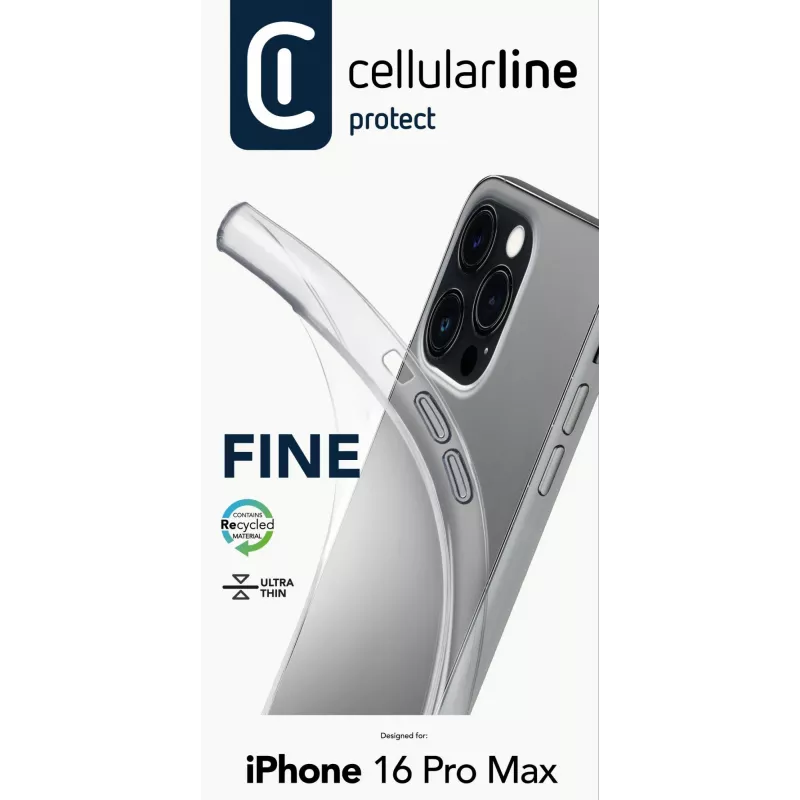 Puzdro Cellularline FINECIPH16PRMT pre iPhone 16 Pro Max transparentné
