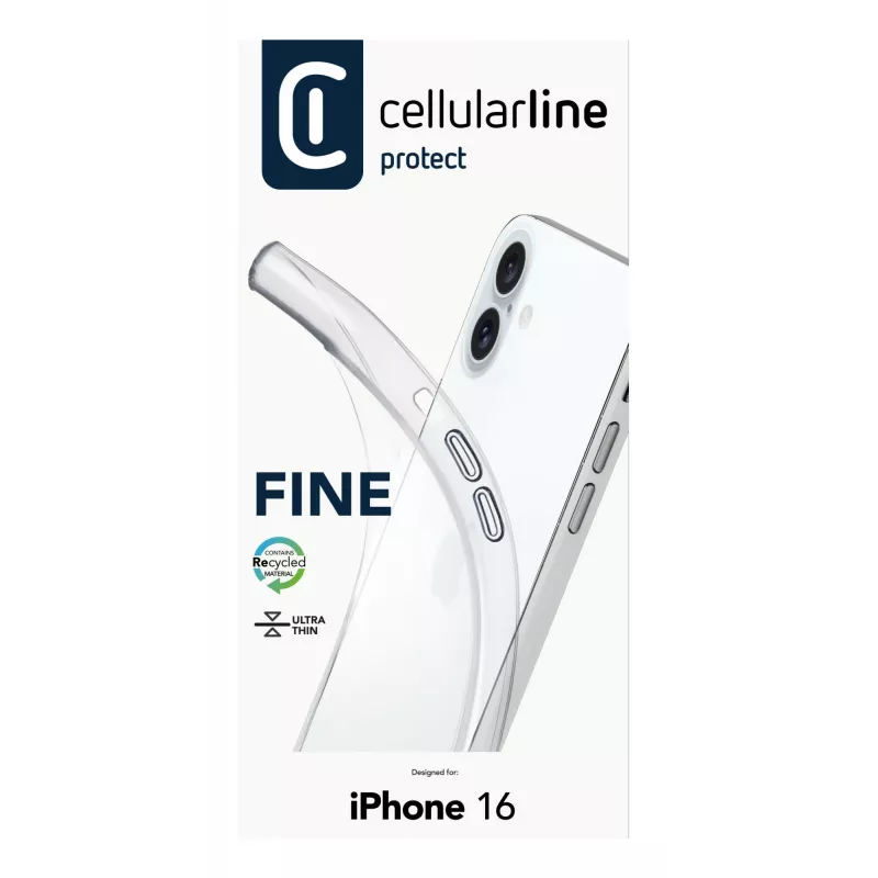 Cellularline FINECIPH16T Fine Case puzdro na iPhone 16, priehľadné