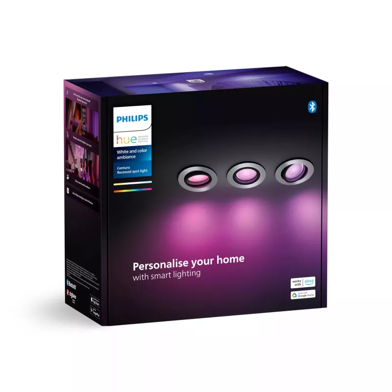 Philips Hue White and Colour Ambience 3er-Pack Centura zapustené svietidlá