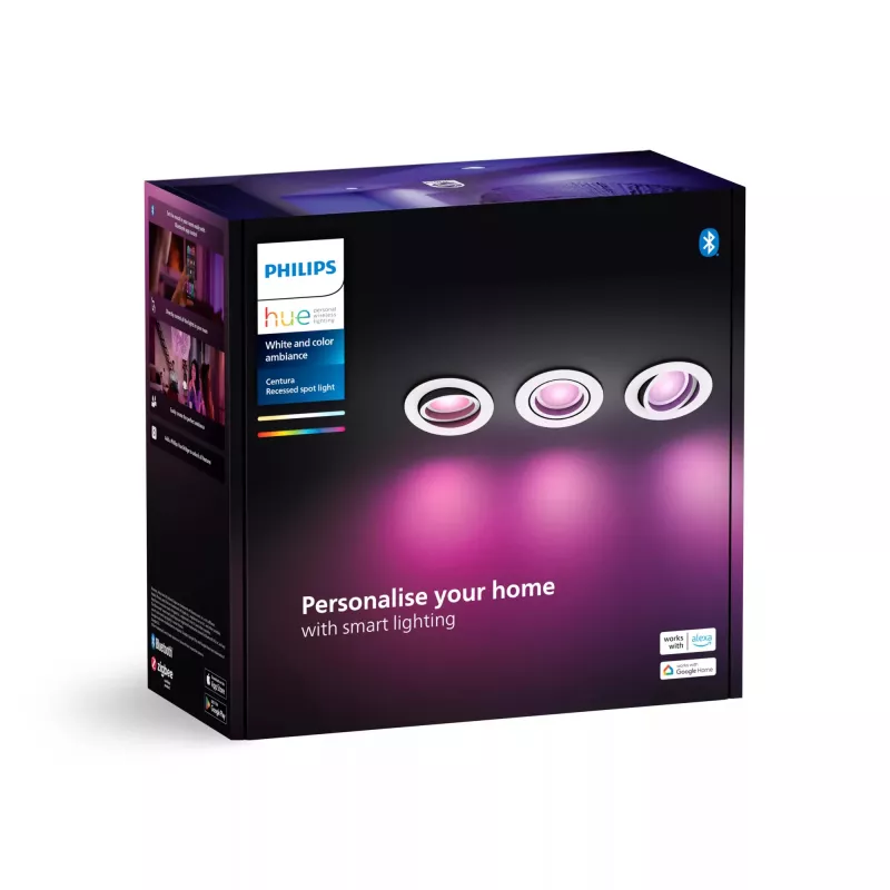 Philips Hue White and Colour Ambience 3er-Pack Centura zapustené svietidlá