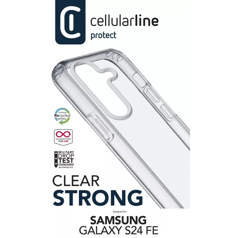 Puzdro Cellularline CLEARDUOGALS24FET Clear Strong pre Samsung S24 FE, priehľadné