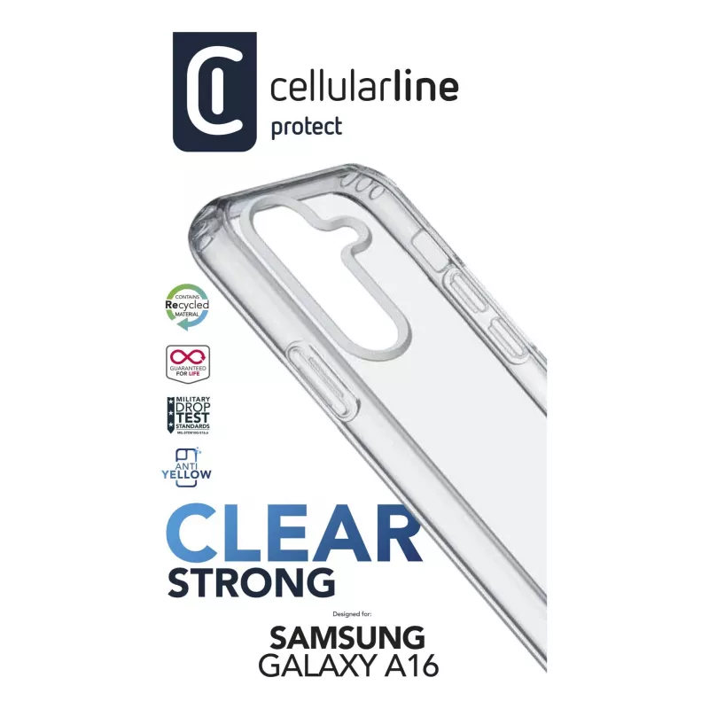 Kryt Cellularline CLEARDUOGALA16T pre Samsung Galaxy A16 17 cm transparentné