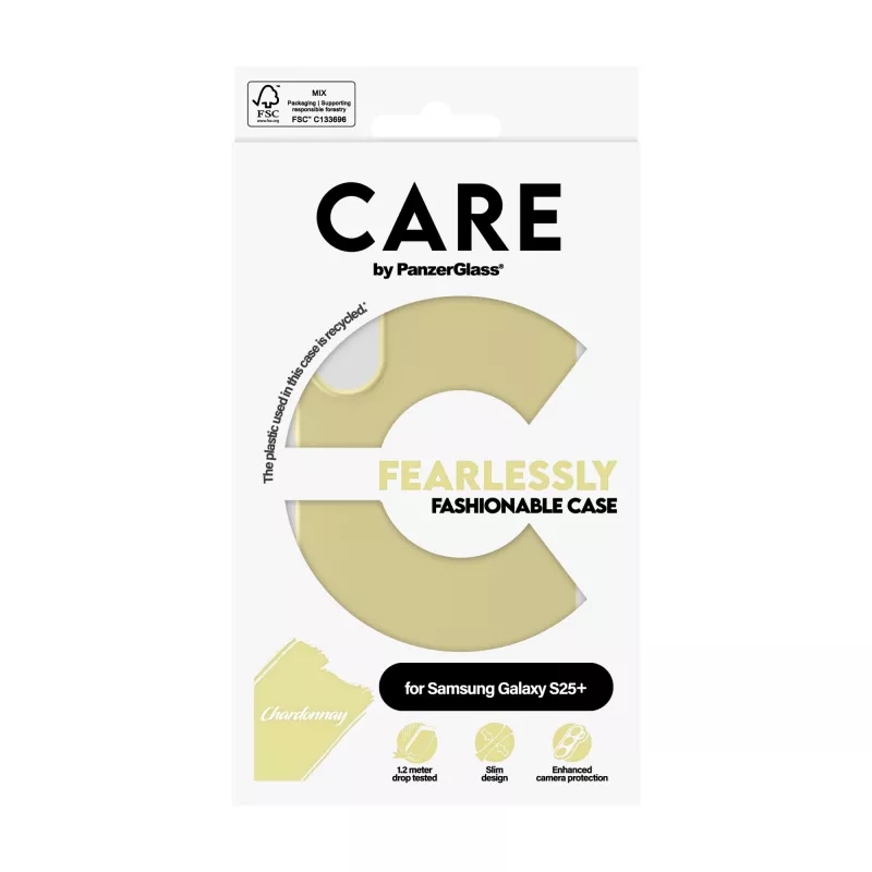 PanzerGlass CARE™ by ® Case Chardonnay Samsung Galaxy S25+, puzdro, Samsung, Samsung - Galaxy S25+, žltá