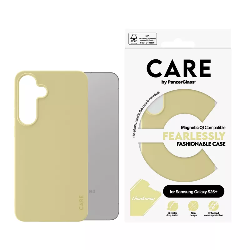PanzerGlass CARE™ by ® Case Chardonnay s Qi kompatibilitou Samsung Galaxy S25+