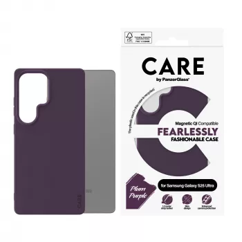 PanzerGlass CARE™ by ® Case Plum fialová s Qi kompatibilitou Samsung Galaxy S25 Ultra