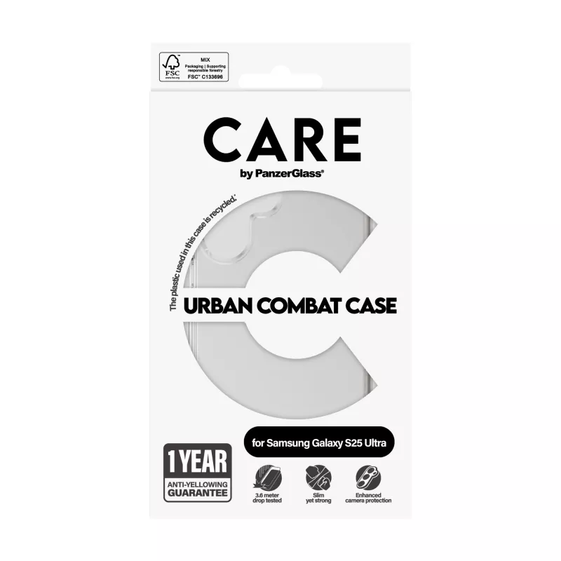 PanzerGlass CARE™ by ® Urban Combat puzdro transparentné Samsung Galaxy S25 Ultra