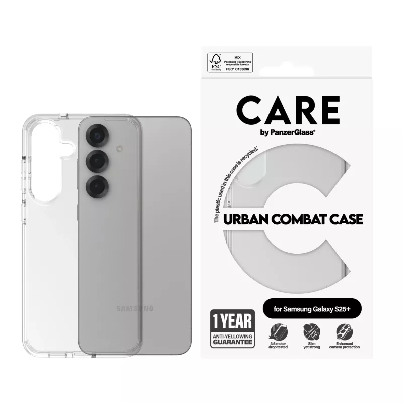 PanzerGlass CARE™ by ® Urban Combat puzdro transparentné Samsung Galaxy S25+