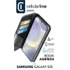 Cellularline Book Agenda 2 Case BOOKAG2GALS25K knižkové puzdro pre Samsung S25, čierne