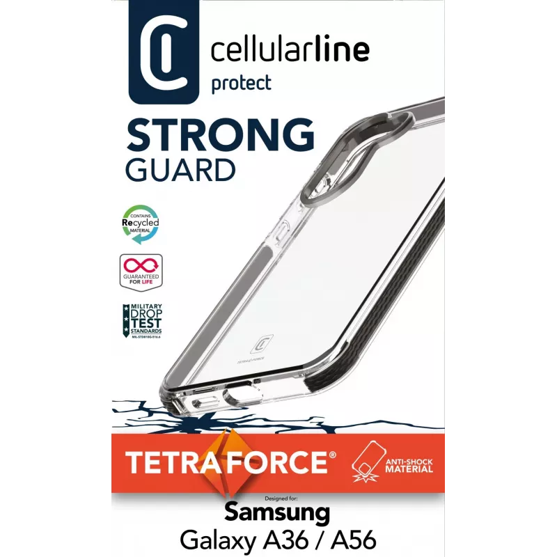 Puzdro Cellularline TETRACGALA36T pre Samsung Galaxy A36/A56 16,8 cm transparentné