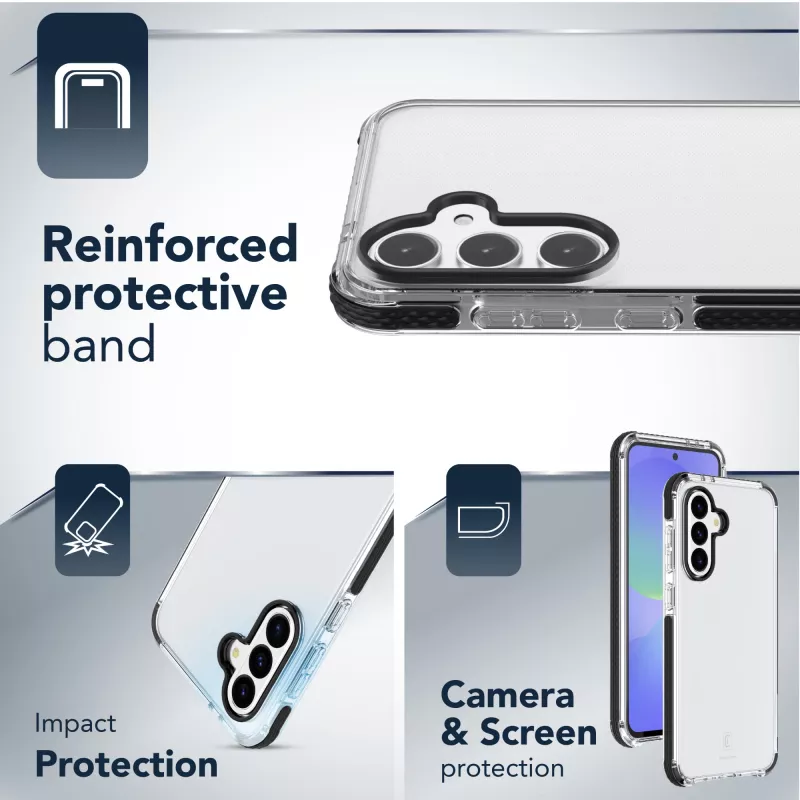 Puzdro Cellularline TETRACGALA36T pre Samsung Galaxy A36/A56 16,8 cm transparentné