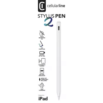 Stylus Cellularline Stylus Pen pre iPad, biely