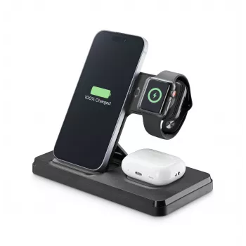 Tech Pop mobilná dokovacia stanica pre smartwatch/smartphone čierna