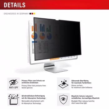 Displex PRIVACY SAFE odnímateľný obojstranný filter proti videniu pre Studio Display 27 palcov