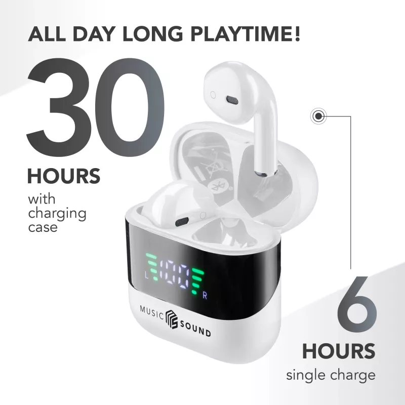 Music Sound SPARK Auricolare TWS s LED displejom