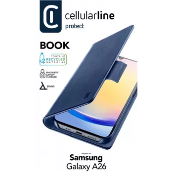 Puzdro s peňaženkou Cellularline Galaxy A26 modré 16,8 cm