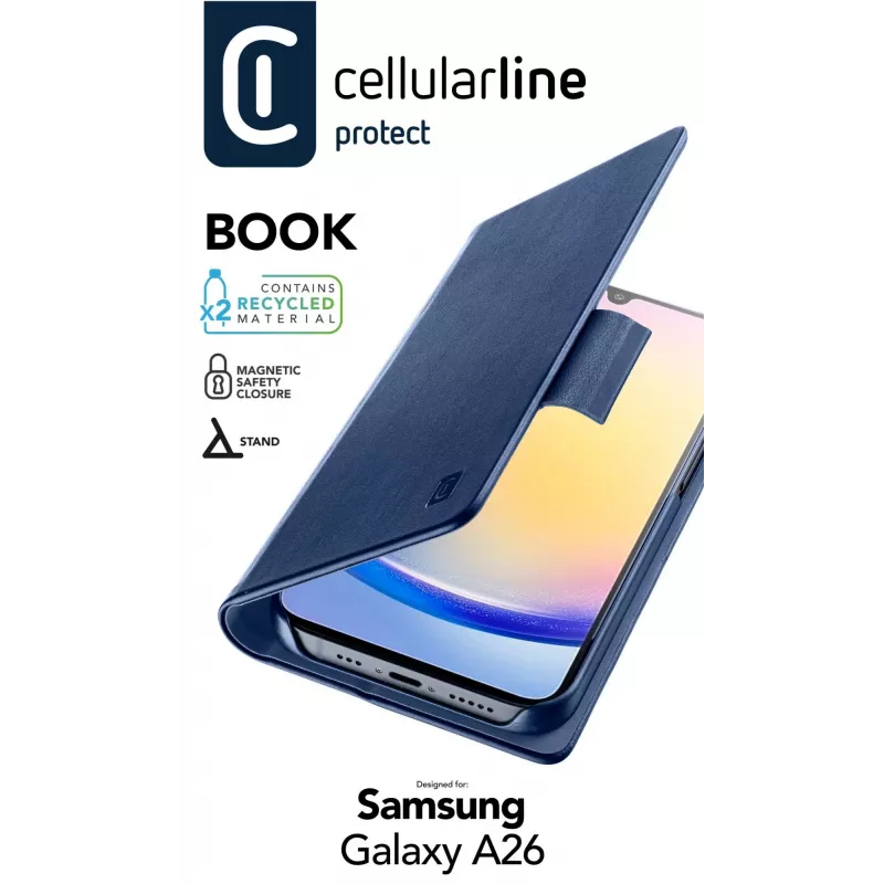 Puzdro s peňaženkou Cellularline Galaxy A26 modré 16,8 cm