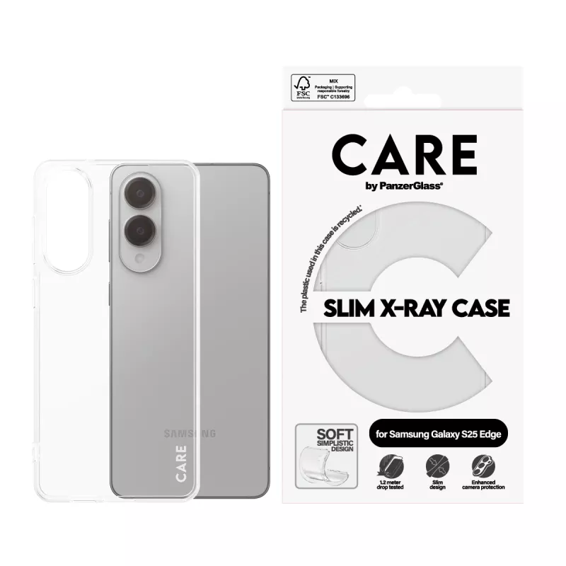 Puzdro PanzerGlass Samsung Galaxy S25 Edge transparentné X-Ray Soft