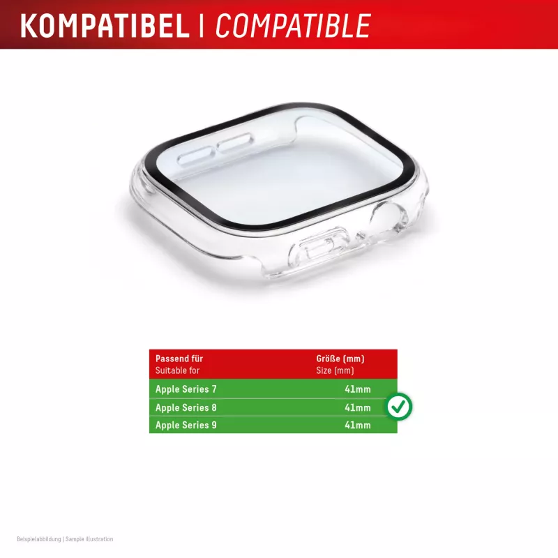 Displex 02128 Full Body puzdro pre Apple Watch Series 9/8/7 (41 mm), priehľadné