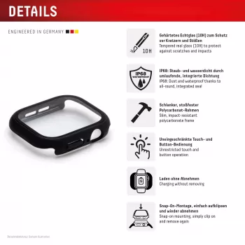 Displex Full Body puzdro pre Apple Watch Series 10/11 (42 mm), čierne