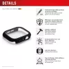 Displex 10H temperované sklo pre Apple Watch 9/8/7 (45 mm), celotelové puzdro, IP68, Snap-On, čierna matná