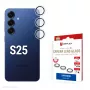 Displex Premium sklo na kamerové šošovky, Samsung Galaxy S25, 10H, samostatné krúžky, DLC, transparentné, Quick Mount