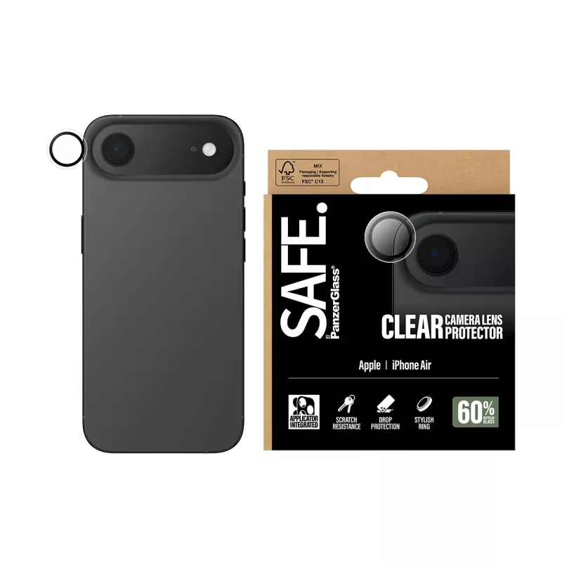Ochrana objektívu kamery PanzerGlass SAFE. by iPhone 17 Air Scratch Shock Resistant transparentná
