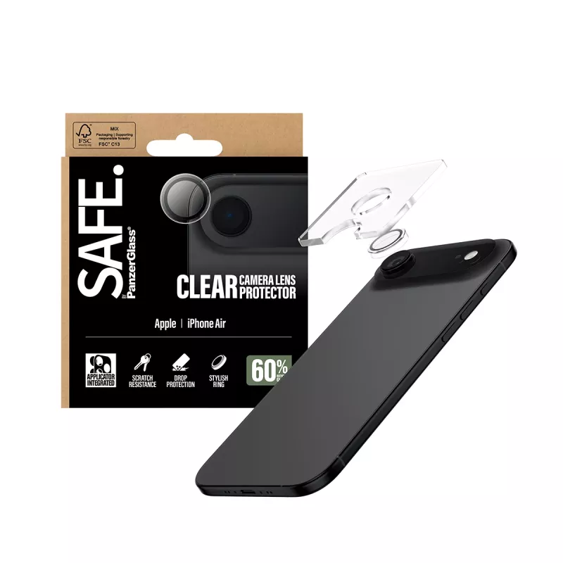 Ochrana objektívu kamery PanzerGlass SAFE. by iPhone 17 Air Scratch Shock Resistant transparentná