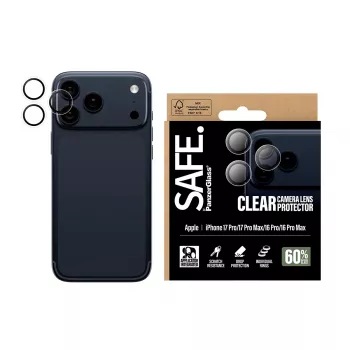 PanzerGlass SAFE. by ® ochrana objektívu fotoaparátu transparentná iPhone 17 Pro | iPhone 17 Pro Max | iPhone 16 Pro | 16 Pro Max
