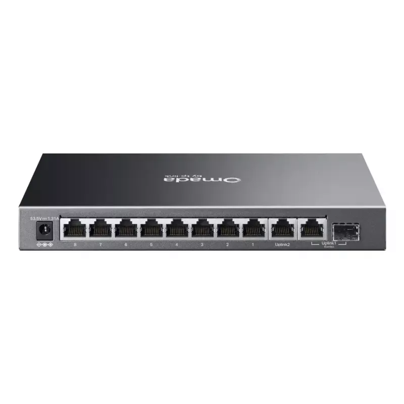 TP-Link Omada ES210GP sieťový switch Managed L2 Gigabit Ethernet (10/100/1000) Power over Ethernet (PoE) DIN lišta čierna