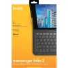 ZAGG klávesnica Messenger Folio 2-Apple-iPad 10.2/10.5-Charcoal-nemčina