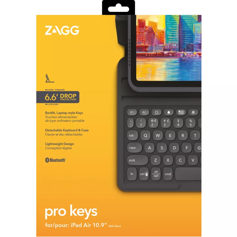 ZAGG klávesnica Pro Keys-Apple-iPad 10.9-čierna/sivá-nemčina