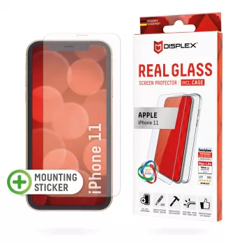 Displex ochranná fólia displeja (10H) + puzdro pre Apple iPhone 11, montážna nálepka, + puzdro, tvrdené sklo, ochranná fólia proti poškriabaniu