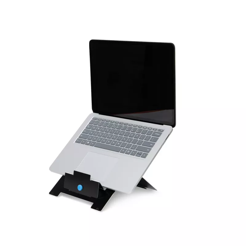 R-Go Tools stojan na notebook R-Go Riser Flexible, nastaviteľný skladací stojan na notebook, ergonomický, Hylite hliník, čierny