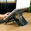 R-Go Tools stojan na notebook R-Go Riser Flexible, nastaviteľný skladací stojan na notebook, ergonomický, Hylite hliník, čierny