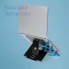 R-Go Tools stojan na notebook R-Go Riser Flexible, nastaviteľný skladací stojan na notebook, ergonomický, Hylite hliník, čierny