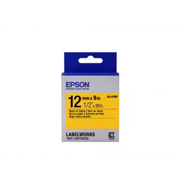 Epson kazeta na etikety Pastell LK-4YBP čierna/žltá 12 mm (9 m)