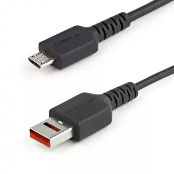 StarTech.com 1m Secure nabíjací kábel – USB-A na Micro-USB dátový blokátor iba nabíjací kábel – iba napájací kábel pre telefón/tablet – dátový blokovací USB ochranný adaptér kábel