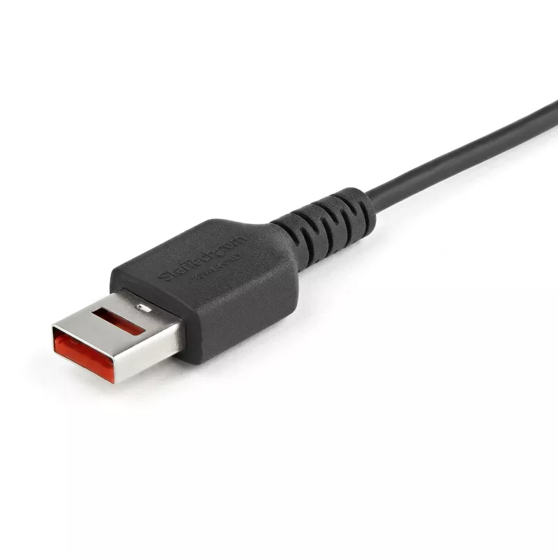 StarTech.com 1m Secure nabíjací kábel – USB-A na Micro-USB dátový blokátor iba nabíjací kábel – iba napájací kábel pre telefón/tablet – dátový blokovací USB ochranný adaptér kábel