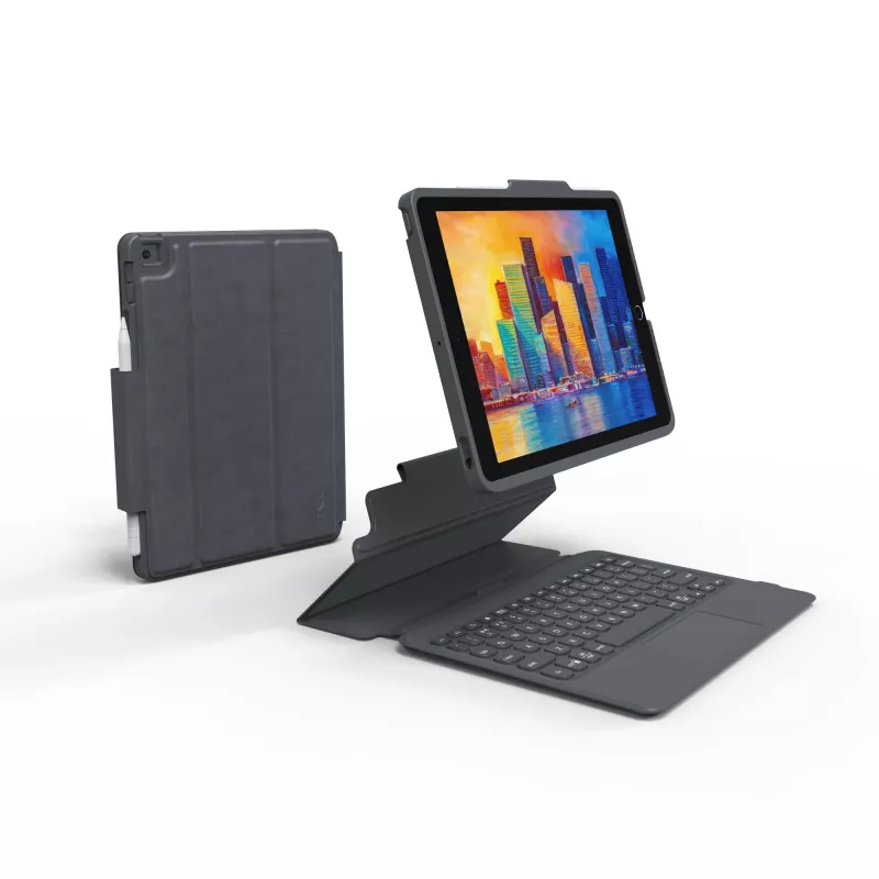 ZAGG Klávesnica Pro Keys with Trackpad-Apple-iPad 10.2-čierna/sivá-nemčina