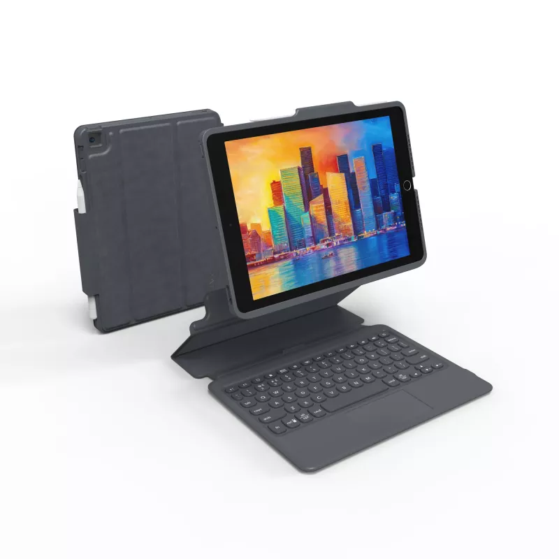 ZAGG Klávesnica Pro Keys with Trackpad-Apple-iPad 10.2-čierna/sivá-nemčina